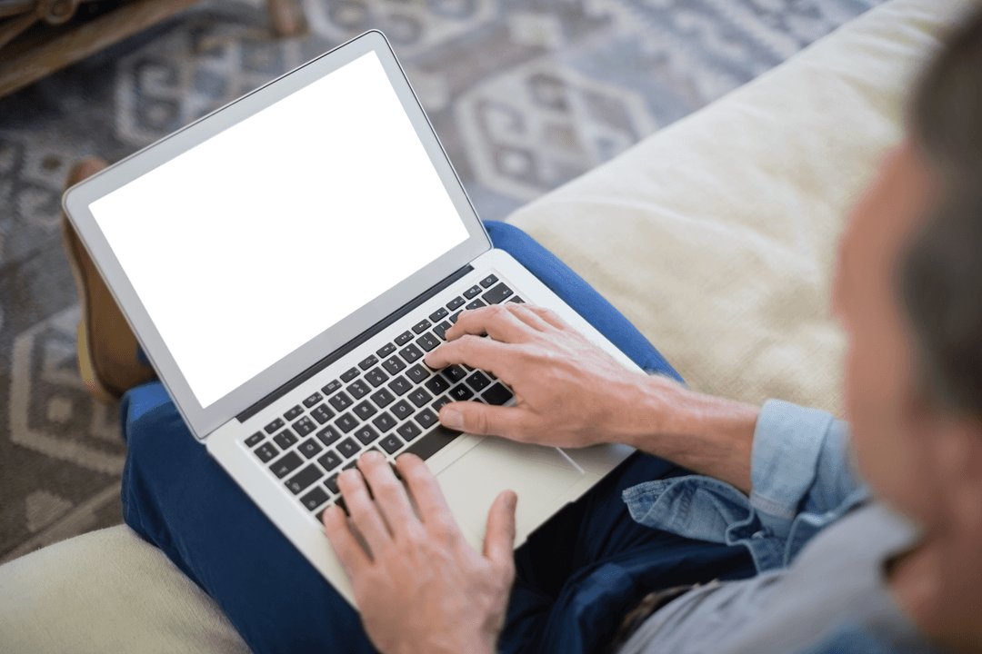 Transparent Laptop Usage in Cozy Home Environment