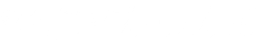 Most Cherished Text on Transparent Background for Graphic Design