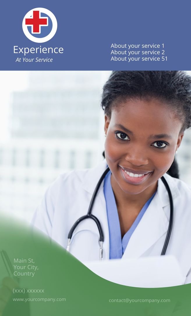 Smiling Female Doctor for Healthcare Marketing Materials