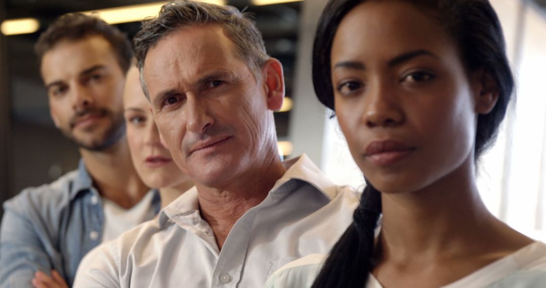 Confident Diverse Team Achieving Business Goals