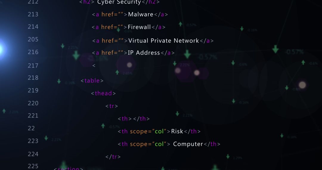 Abstract Cybersecurity Interface with Global Connection Symbols