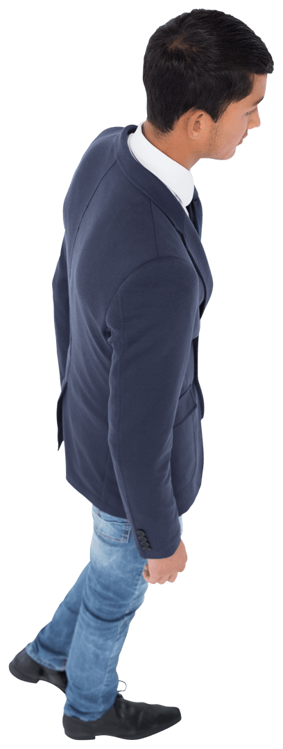 Transparent Confident Asian Businessman in Smart Casual Attire