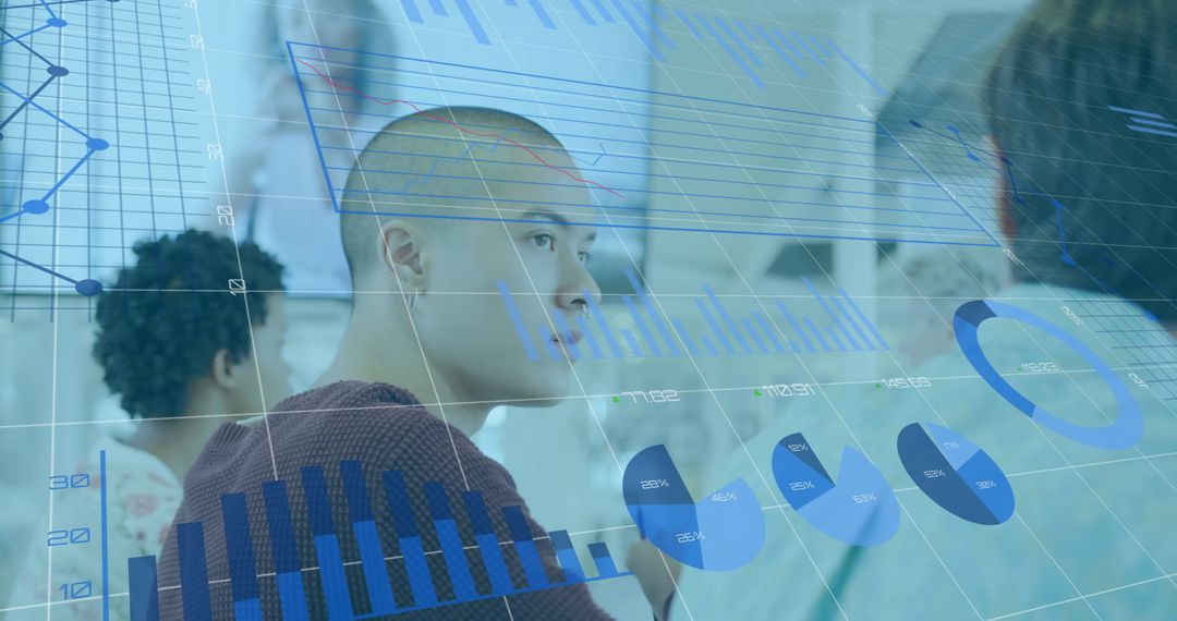 Digital Interface Overlays Business Meeting Team Collaboration