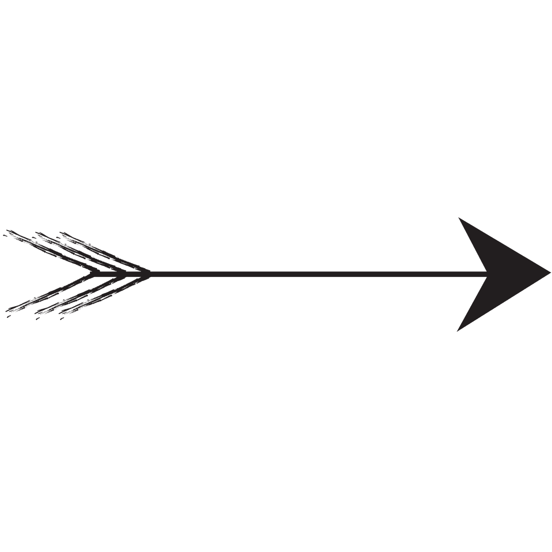 Black Arrow Vector on Transparent Background