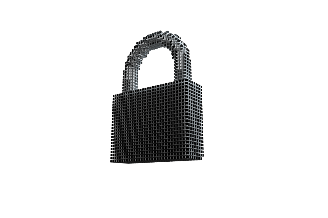 Digital Stylized Black Padlock Transparent Concept - Download Free Stock Images Pikwizard.com