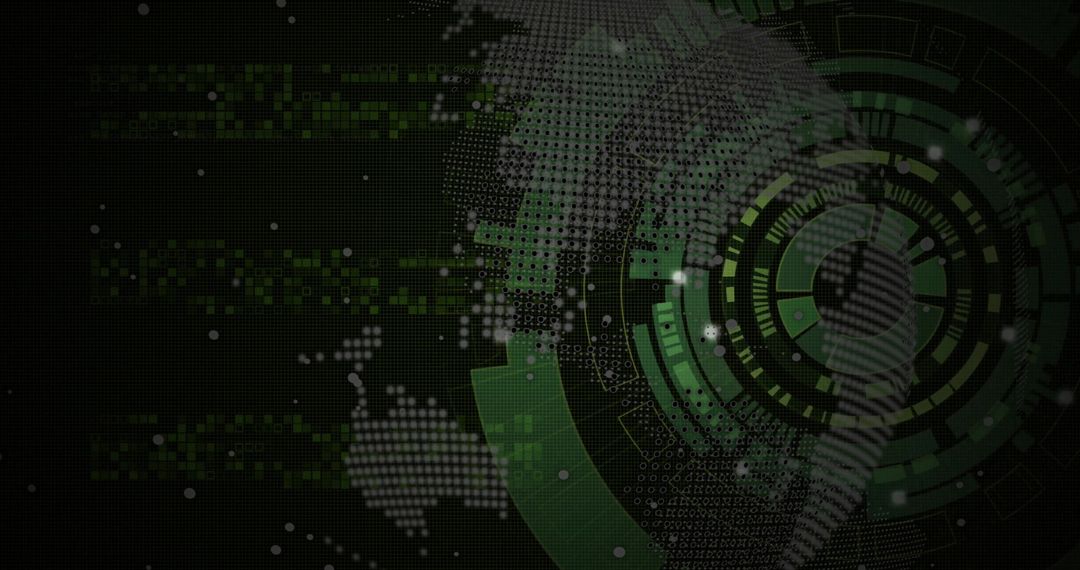 futuristic data processing in digital world map interface - Free Images, Stock Photos and Pictures on Pikwizard.com