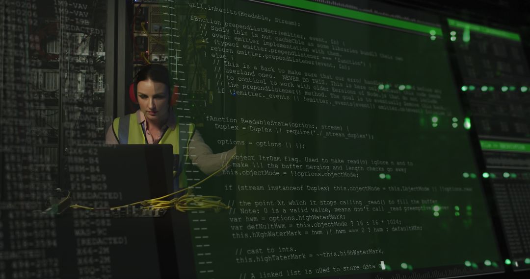 IT Engineer Analyzing Server Data for Cloud Computing Solutions - Free Images, Stock Photos and Pictures on Pikwizard.com