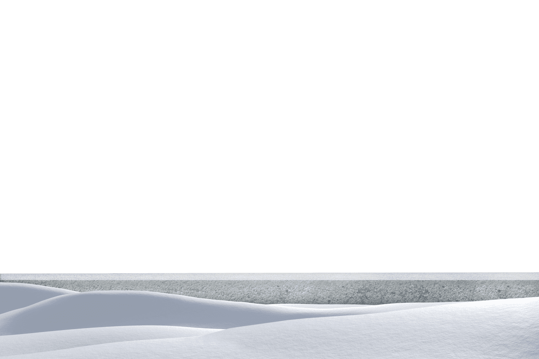Tranquil Snowy Field Illustration with Transparent Background