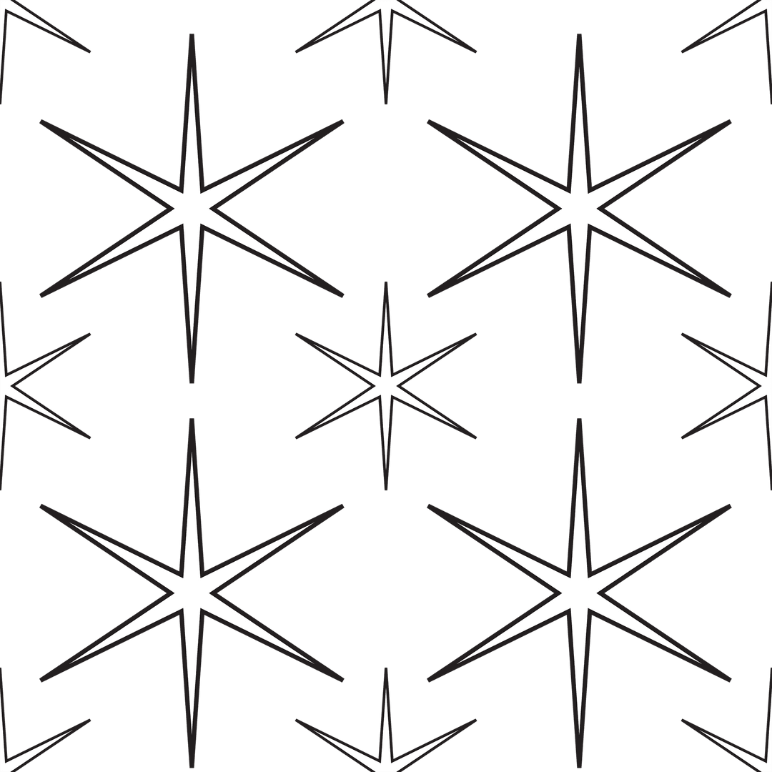 Seamless White Stars on Transparent Background Illustration