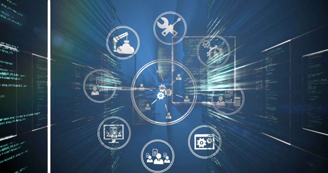 Global Connections Networking Concept with Digital Icons