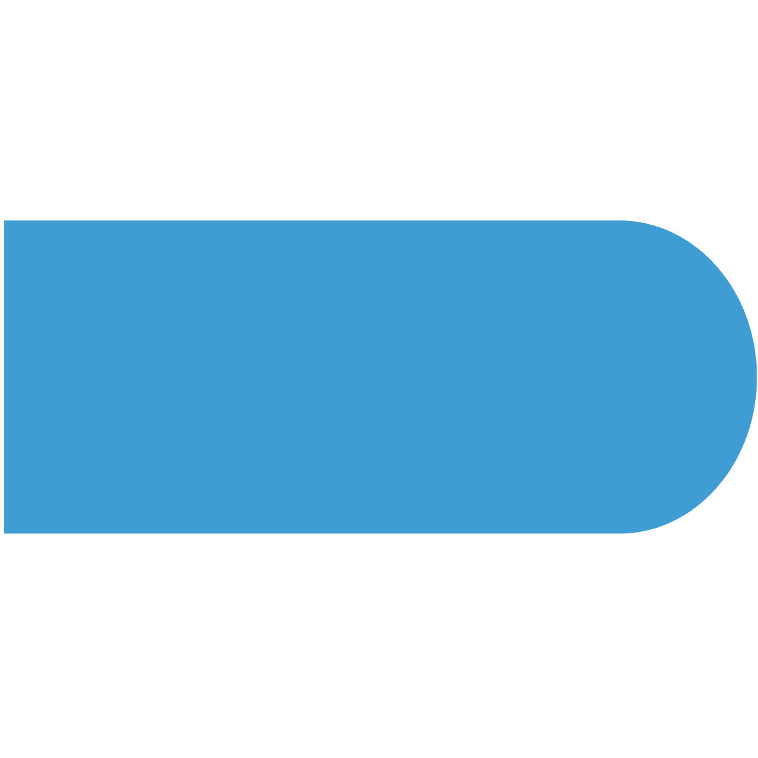 Minimalist Blue Rounded Rectangle on Transparent Background
