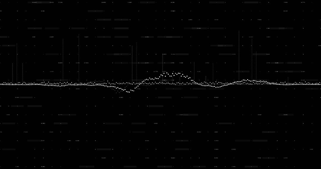 Dynamic Data Wave on Black Background
