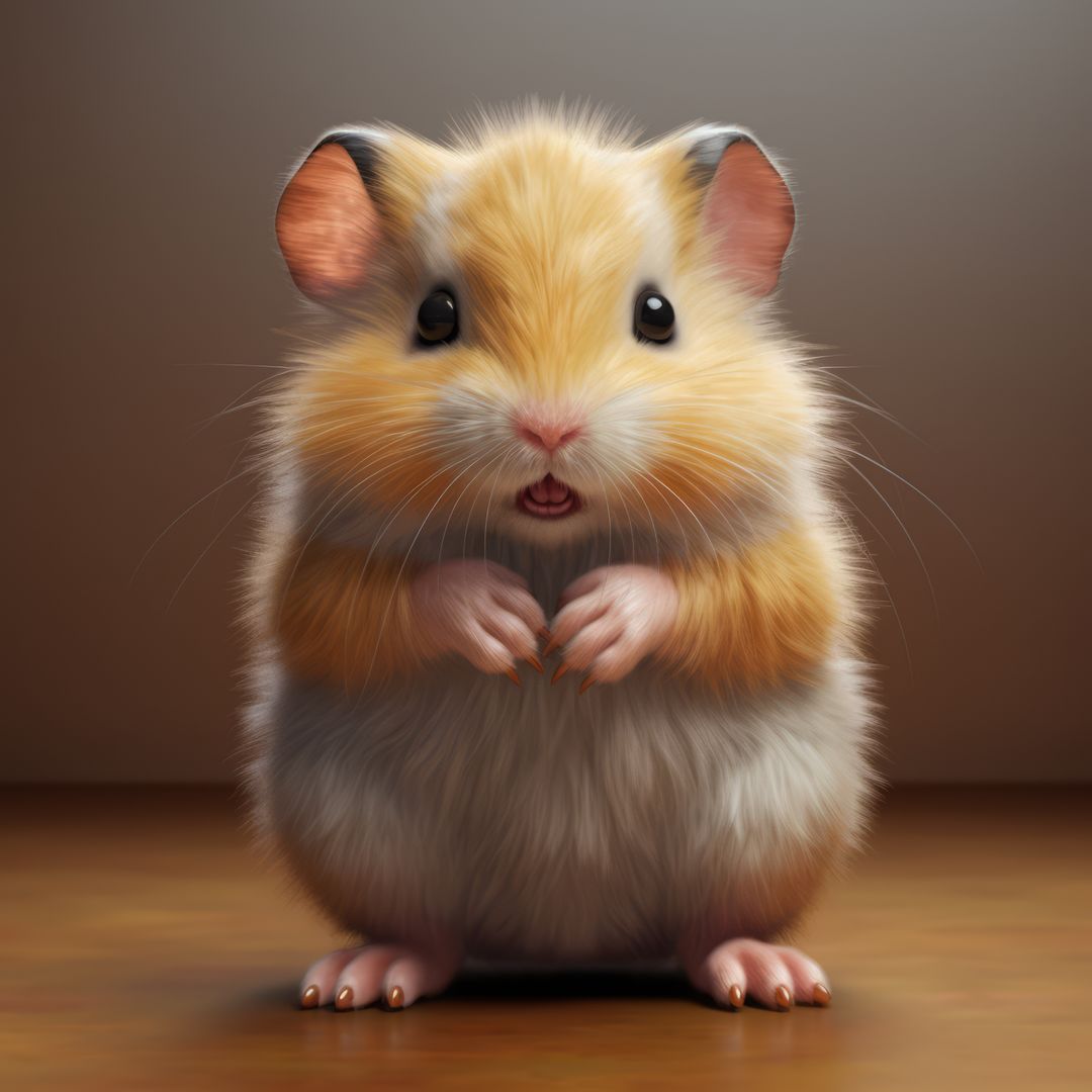 Close up of cute hamster on grey background, created using generative ai technology - Free Images, Stock Photos and Pictures on Pikwizard.com