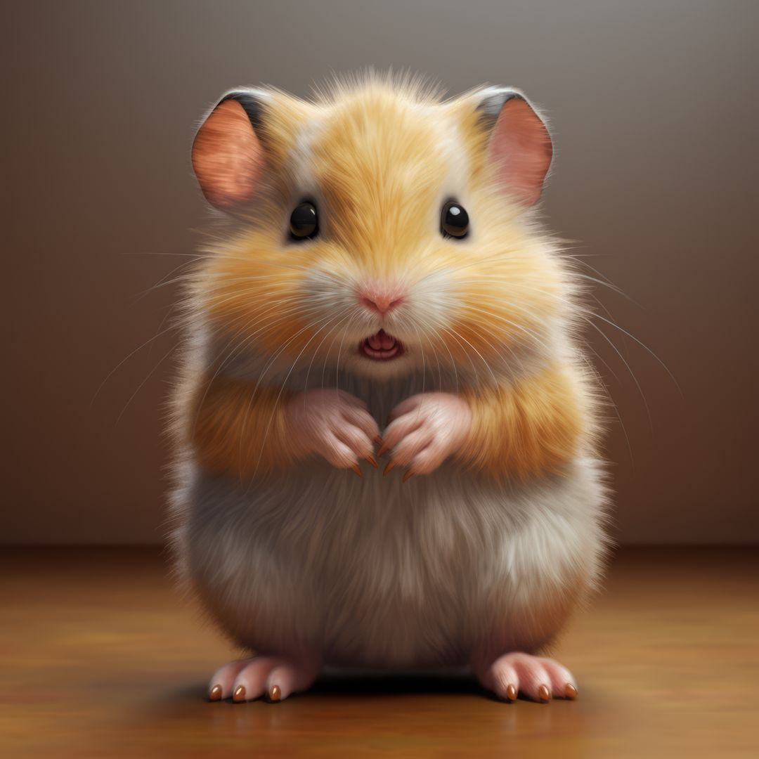 Cute Fluffy Hamster with Adorable Expression - Free Images, Stock Photos and Pictures on Pikwizard.com