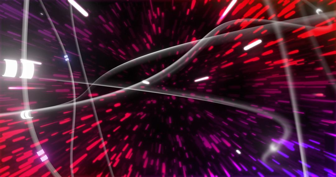 Dynamic Digital Data Streams with Neon Light Effects