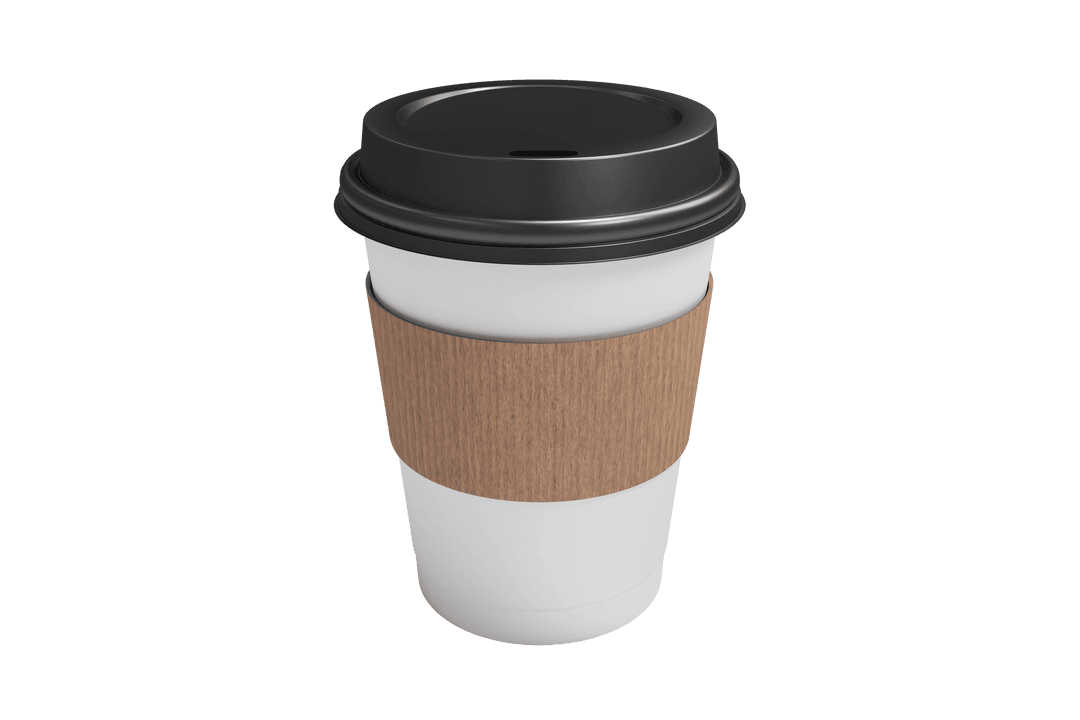 Disposable Coffee Cup on Transparent Background for Relaxed Lifestyle Concepts