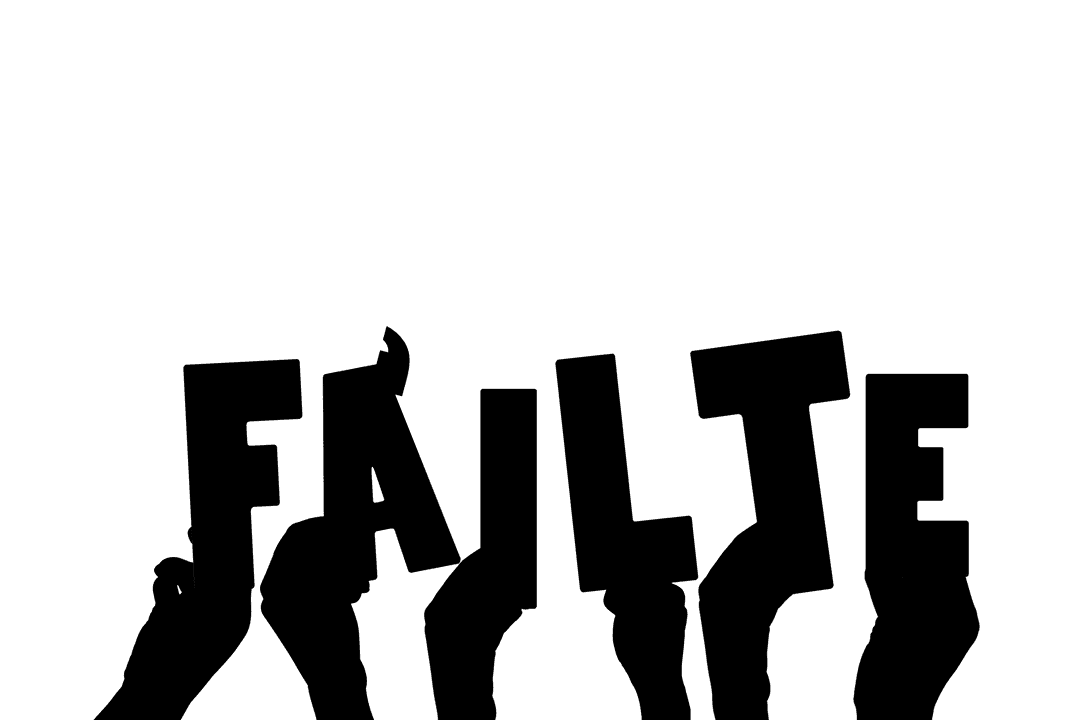 Failte Hand Gesture Illustration with Transparent Background