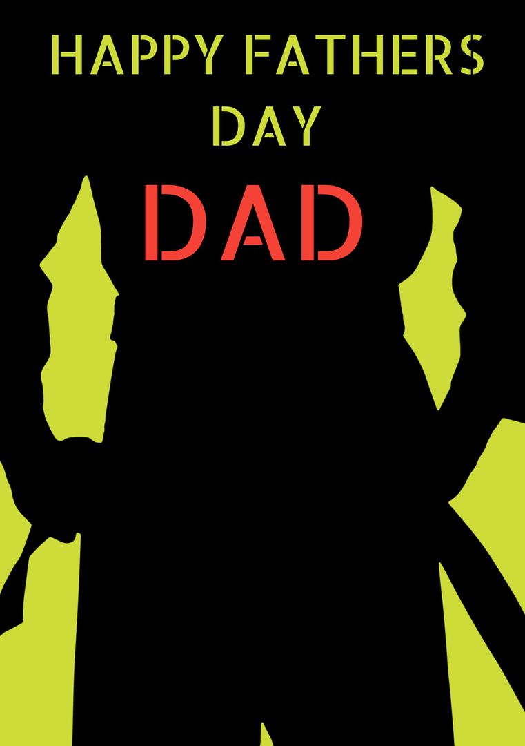 Father-Child Silhouette Happy Father's Day Greeting - Download Free Stock Templates Pikwizard.com