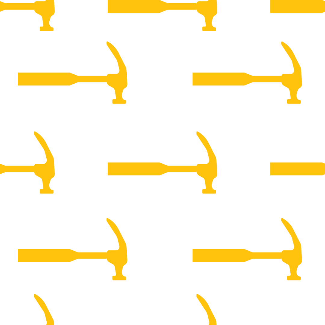 Yellow Hammer Pattern Seamless Transparent Background