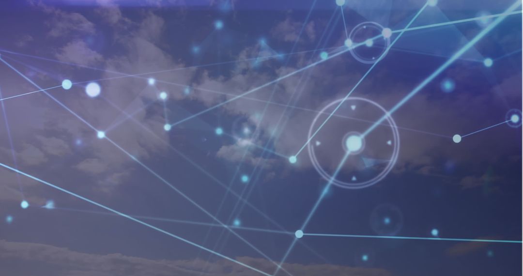 Global Networking Connections against Blue Sky