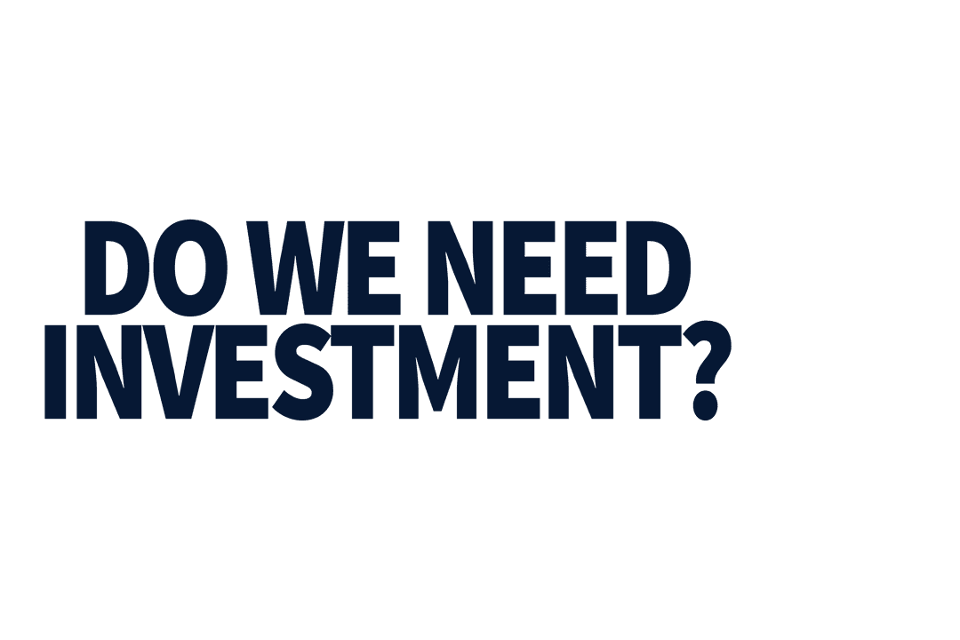 Bold Question of Investment on Transparent Background