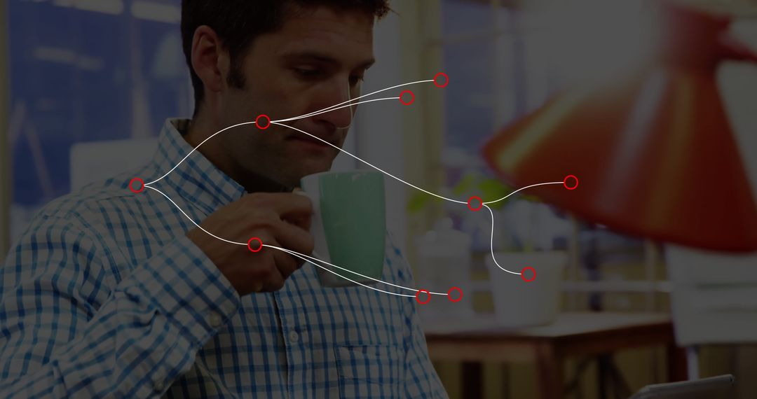 Professional Man Relaxes in Contemporary Workspace