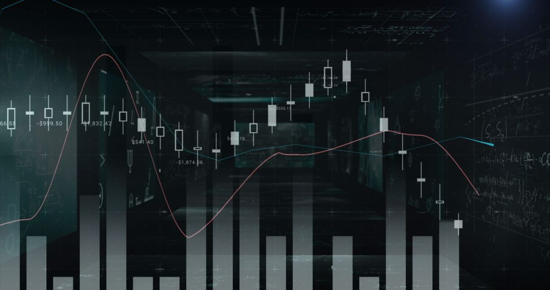 Financial Data Charts Indicating Market Trends