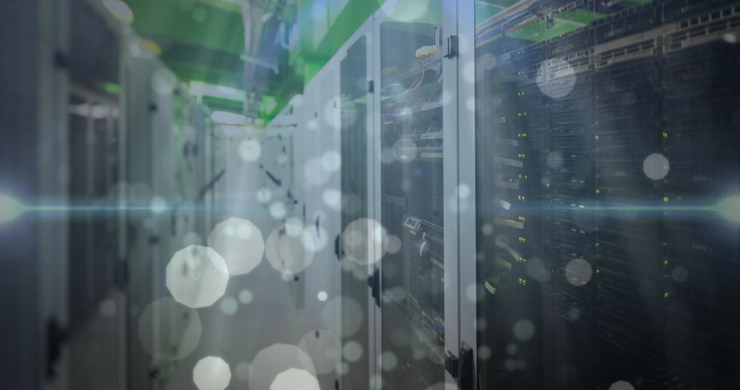 Digital Servers in Modern Data Center with Light Reflections