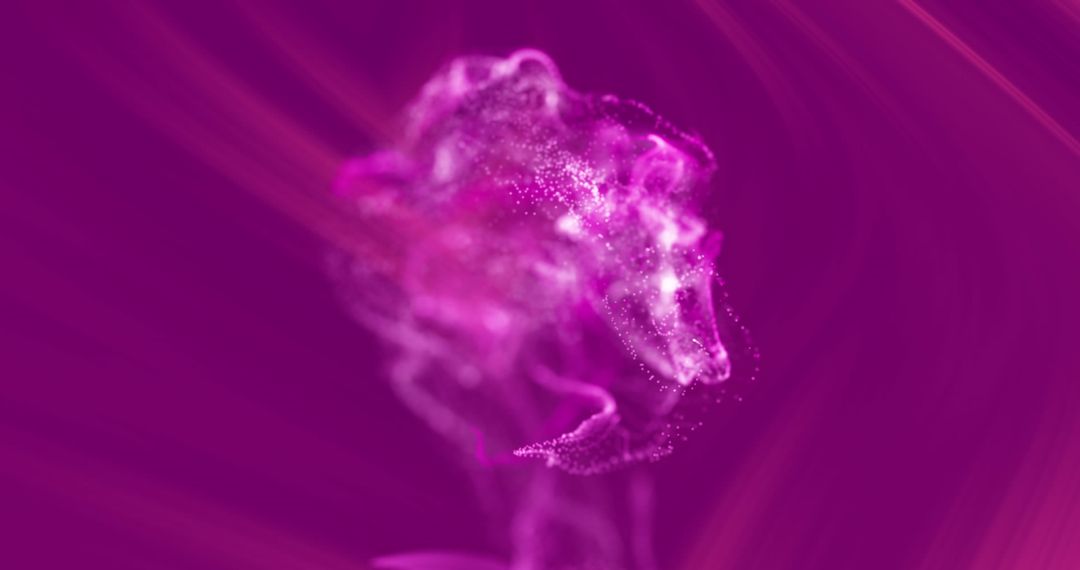 Purple Smoke with Glowing Waves and Halo Effect