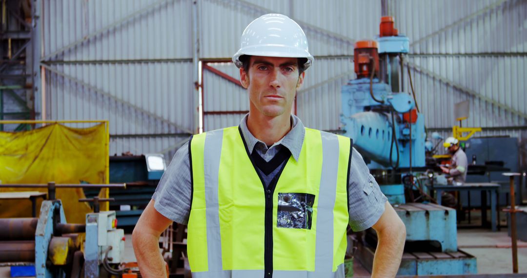 Confident Engineer at Industrial Factory - Free Images, Stock Photos and Pictures on Pikwizard.com