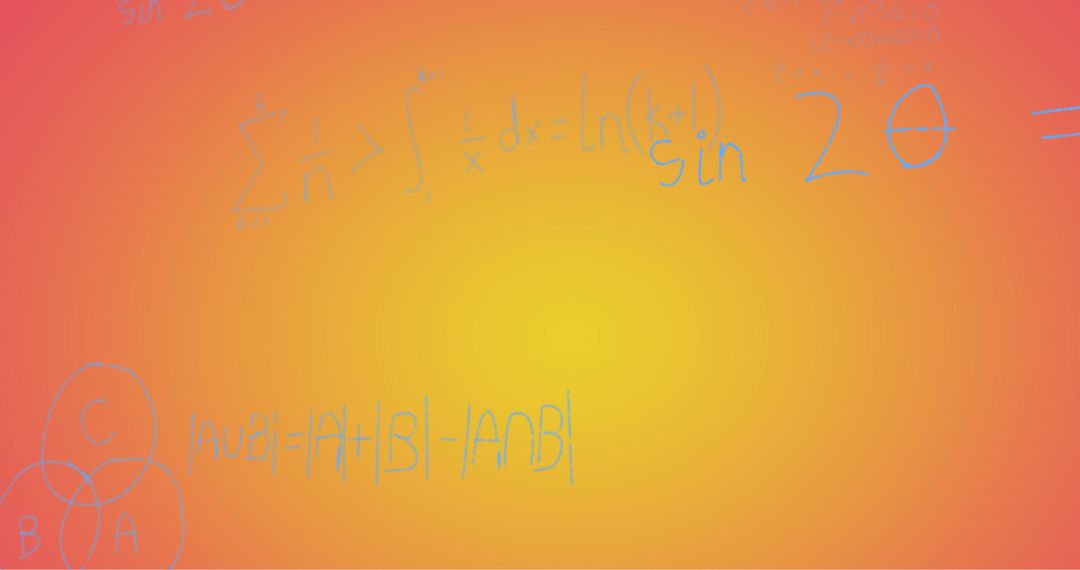 Mathematical Equations on Gradient Background