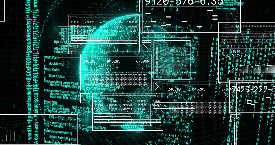 Futuristic Digital Earth with Data and Holograms