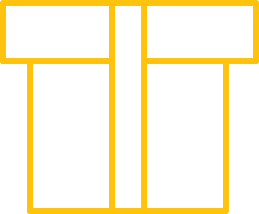 Yellow Geometric Shapes Transparent Background Digital Illustration