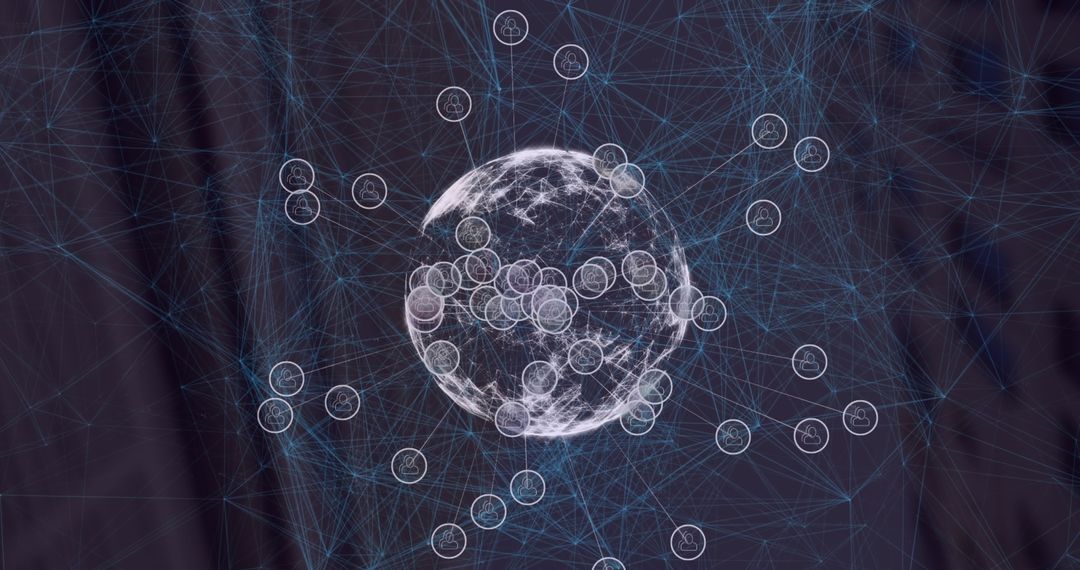 Global Network Connectivity with Digital Icons