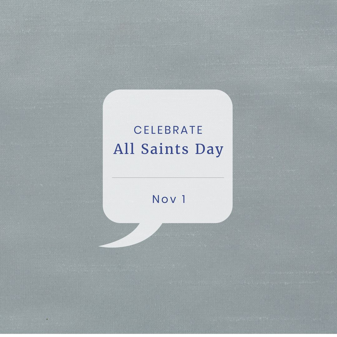 Composition of celebrate all saints day and nov 1 texts in speech bubble on grey background - Download Free Stock Templates Pikwizard.com
