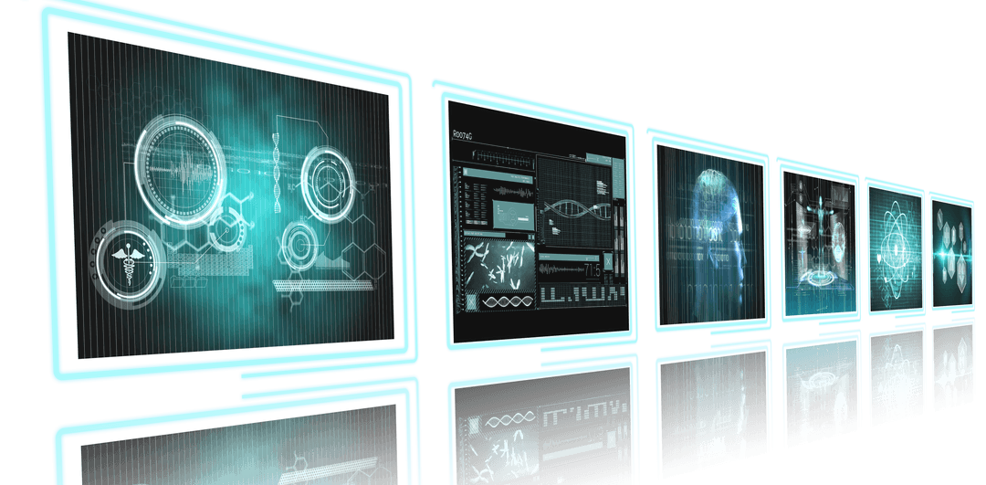 Digital Interface on Transparent Background Displaying Technological Elements - Download Free Stock Images Pikwizard.com