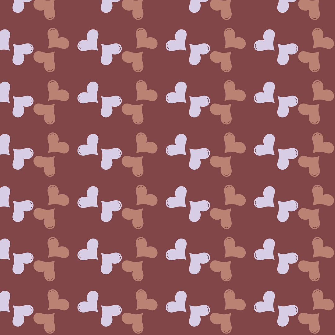 Seamless Heart Pattern on Transparent Background for Valentine's Day