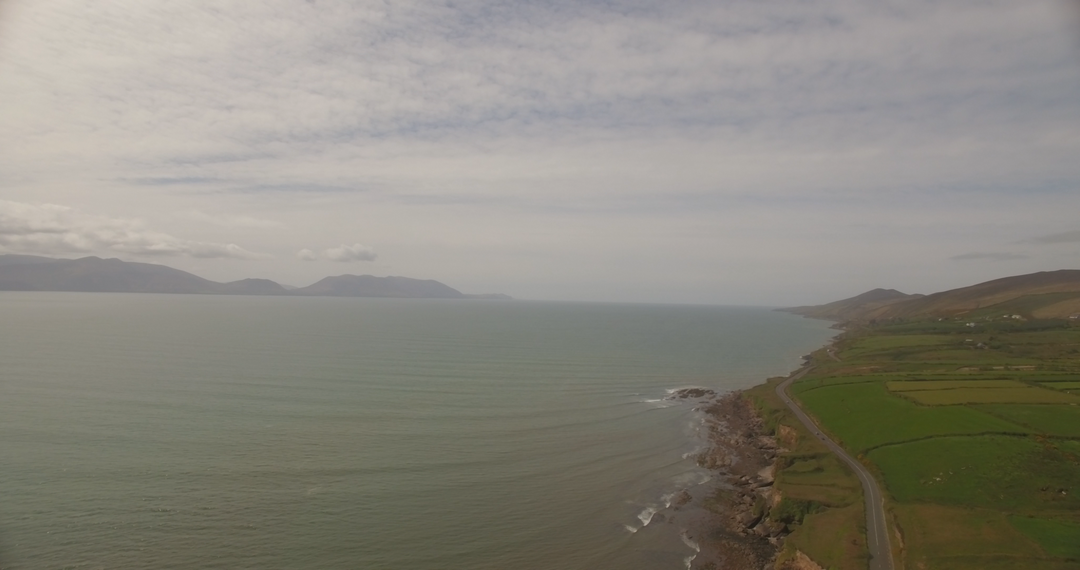 Transparent Sky Above Coastal Landscape With Lush Hills And Sea - Download Free Stock Images Pikwizard.com