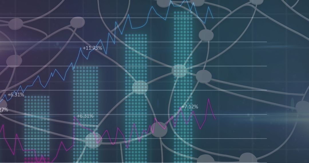 Global Network Connections with Statistical Data Overlays