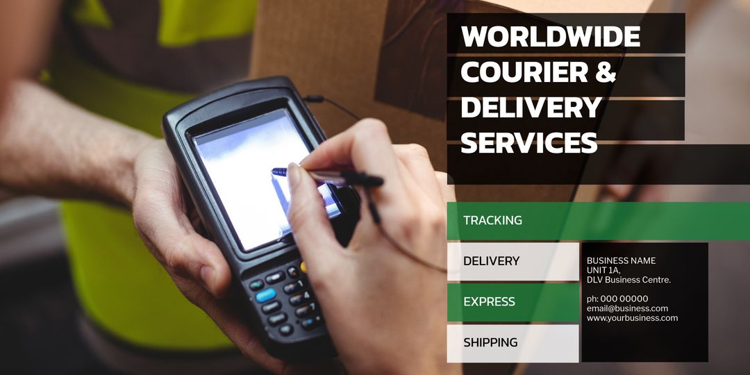 Courier Employee Using Handheld Device for Tracking Shipments - Download Free Stock Images Pikwizard.com