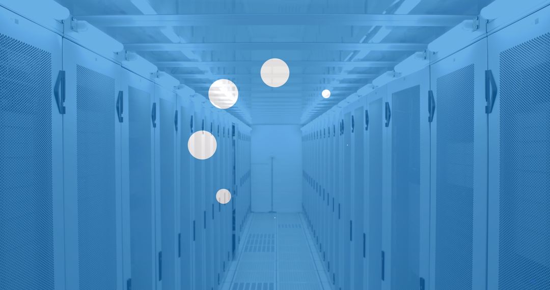 Futuristic Data Center with Digital Interface and Connectivity