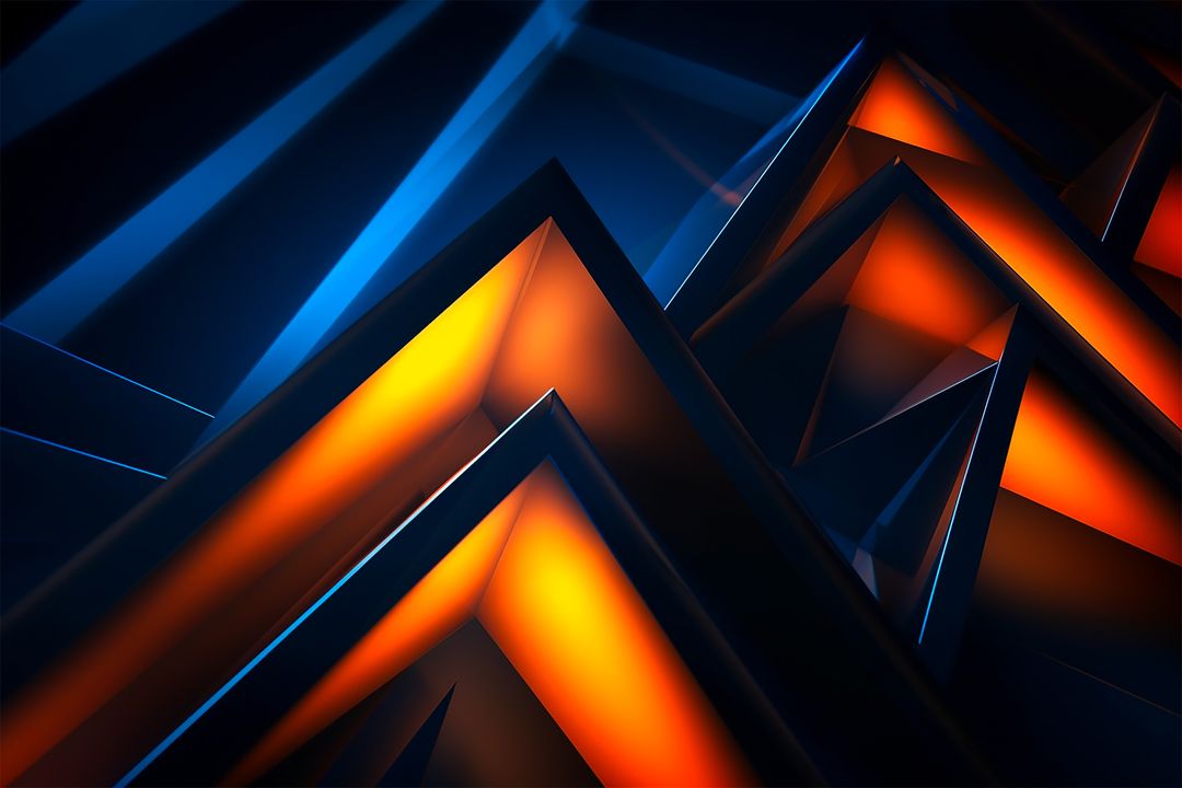 Dynamic Abstract Design with Geometric Shapes and Colorful Lights