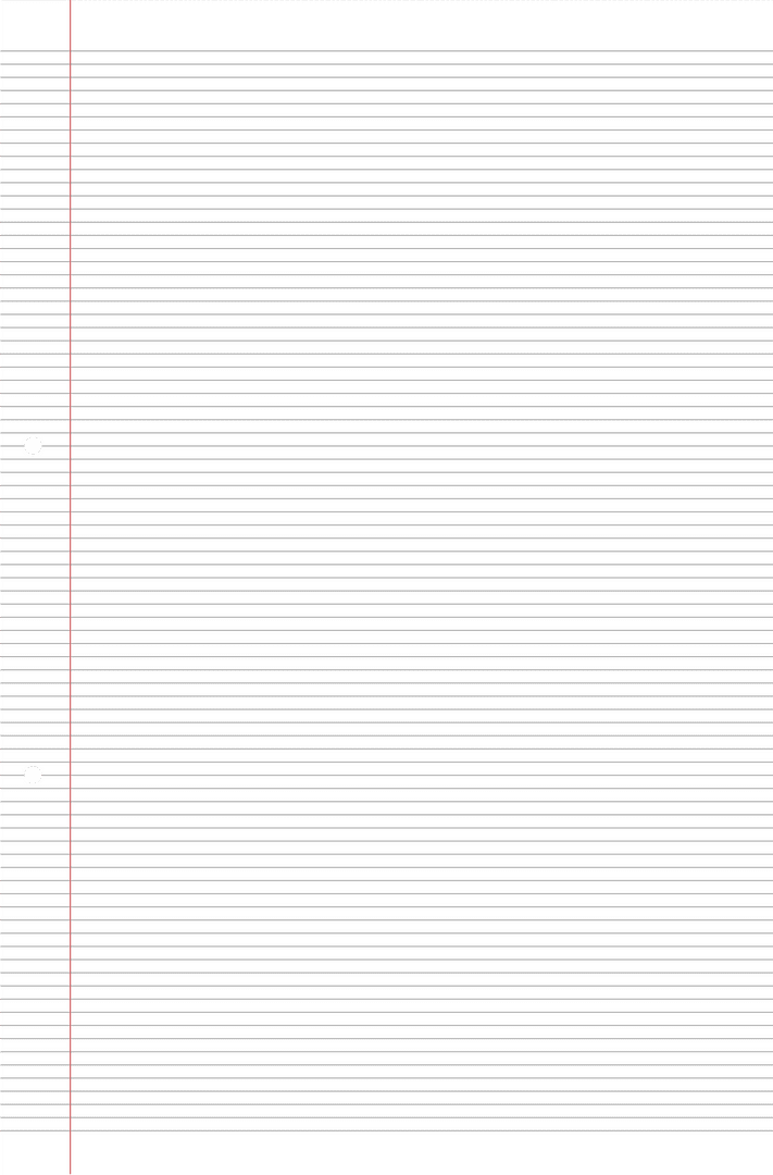 Transparent Notebook Page with Bullets for Text Plans