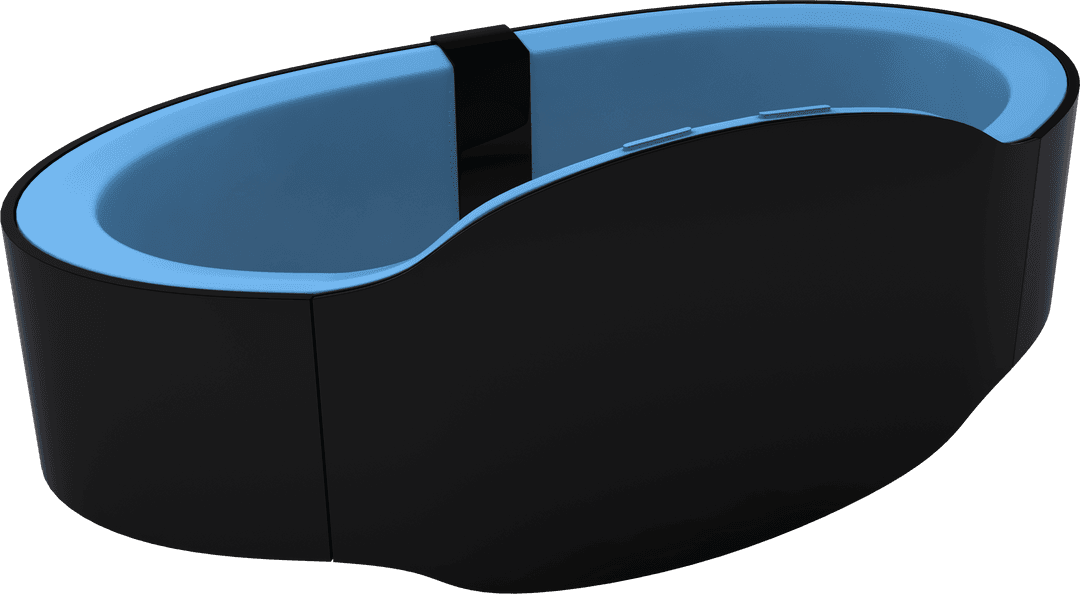 Transparent Black and Blue Smartwatch with Blank Screen Design