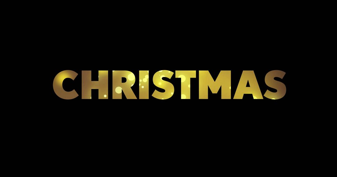 Golden Christmas Text with Festive Fairy Lights