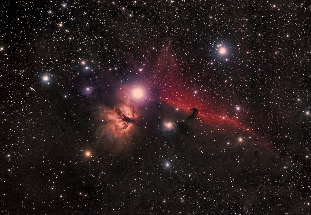Majestic horsehead nebula in the orion universe constellation