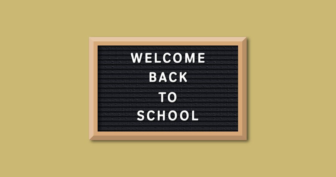 Retro Letter Board with Welcome Back to School Message - Free Images, Stock Photos and Pictures on Pikwizard.com