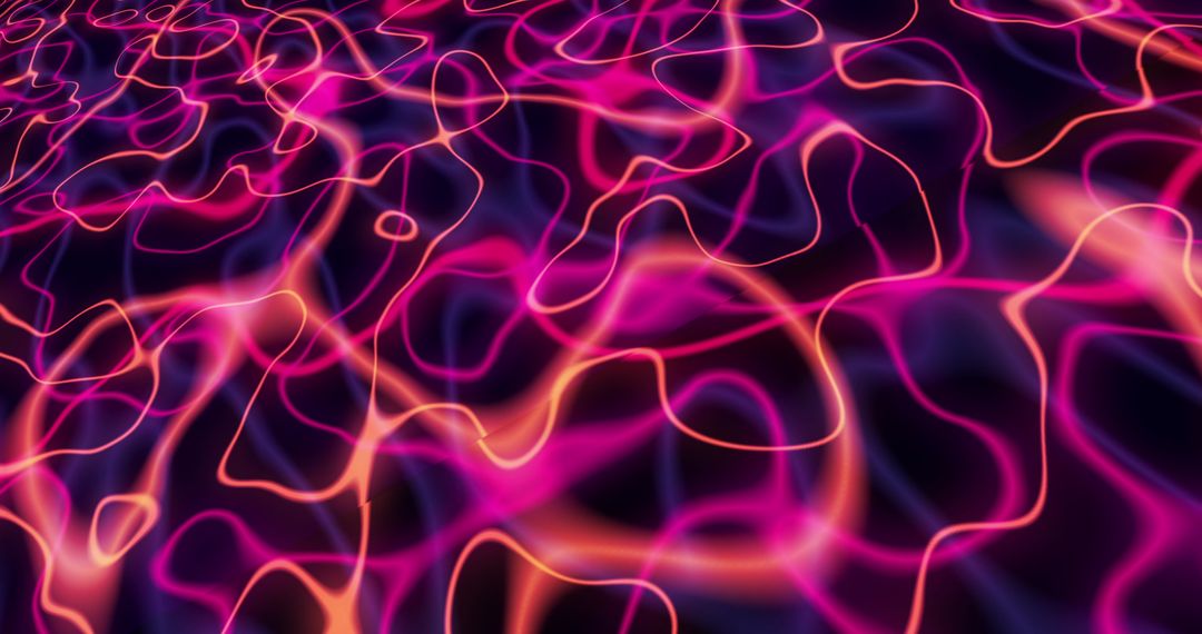 Abstract Pulsating Light Trails in Neon Colors