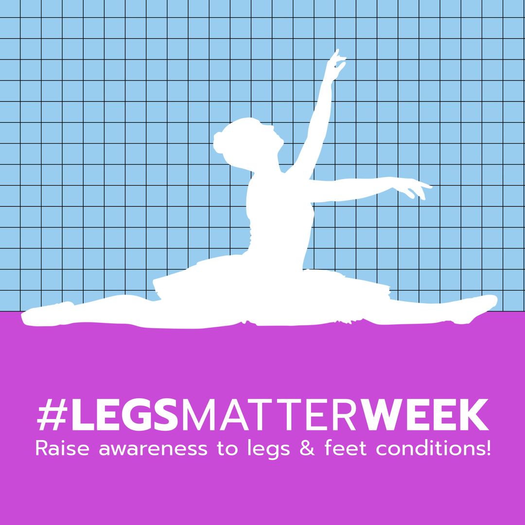 Legs Matter Week Awareness with Ballet Dancer Silhouette
