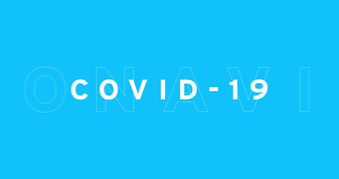 Digital Composition of Covid-19 Text on Blue Background